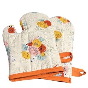 Handmade Oven mitts floral print